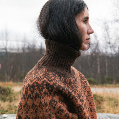 Fauna Women's Rollneck Sweater - Lambswool - Nutmeg