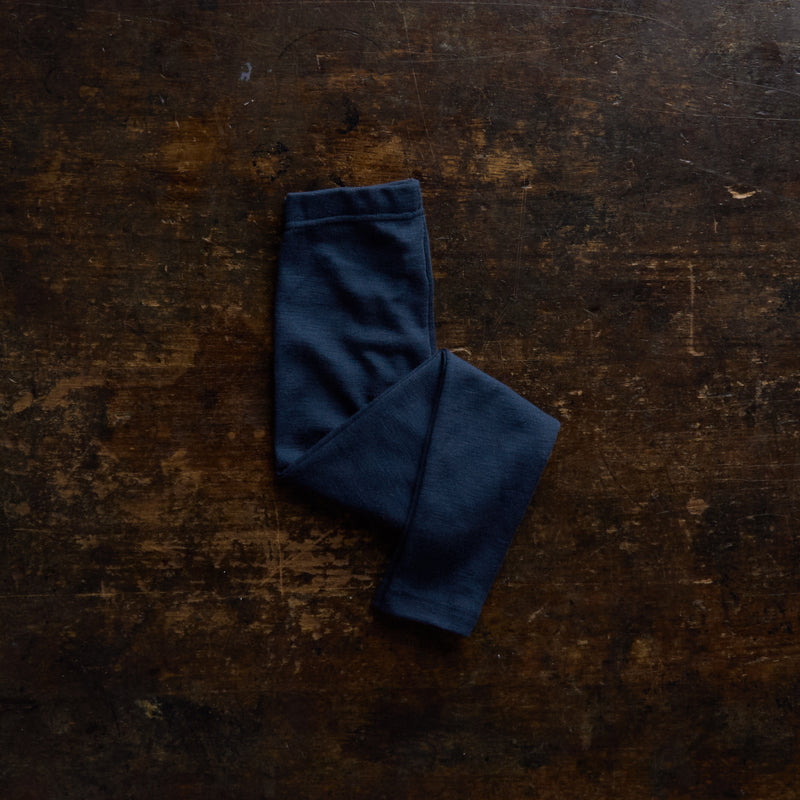 Finch Leggings - Merino Wool & Silk - Night Ocean