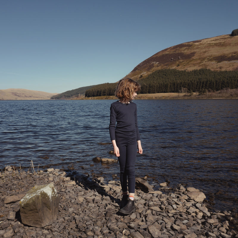 Lark Top - Cotton Pointelle - Midnight