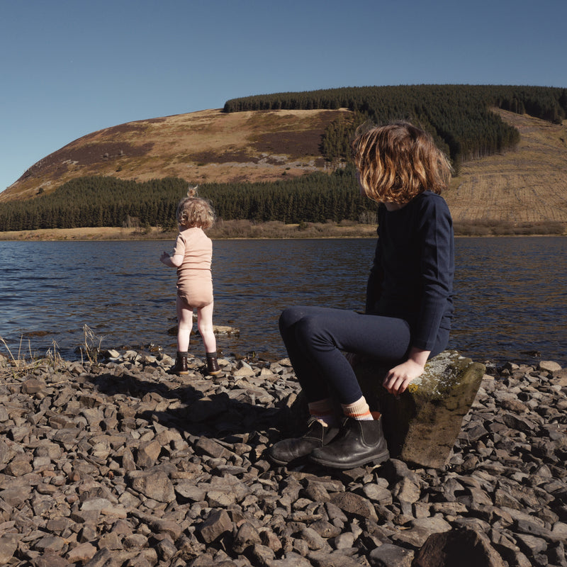 Lark Top - Cotton Pointelle - Midnight