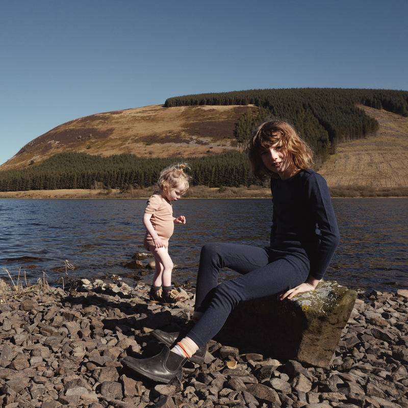 Lark Top - Cotton Pointelle - Midnight