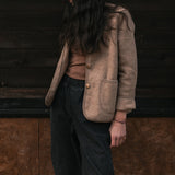 Harrier Women's Jacket - Merino Wool Fleece - Driftwood
