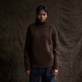 Highland Women's Rollneck - Lambswool - Burnt Umber