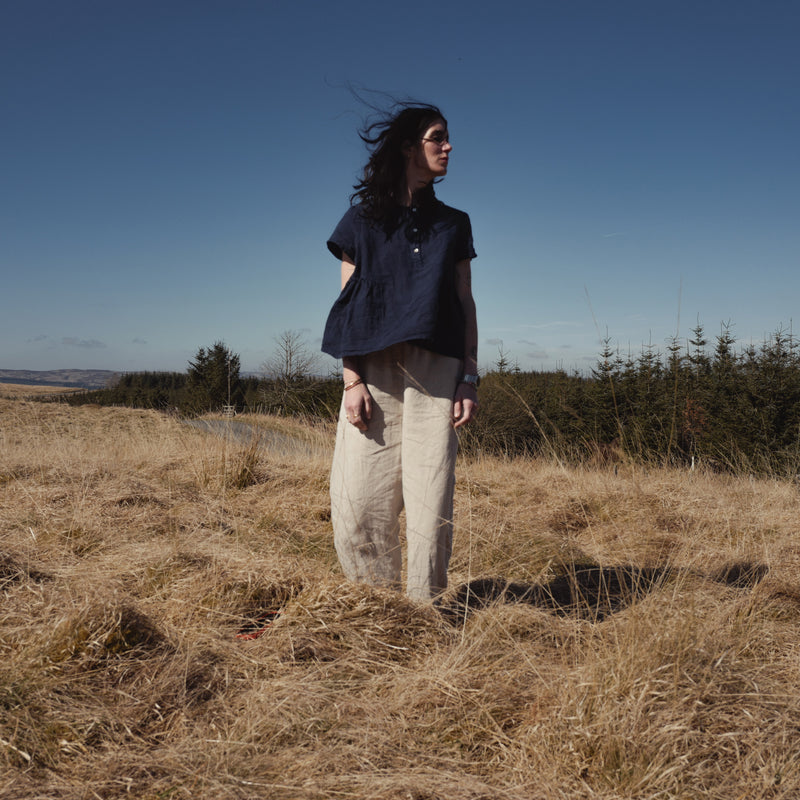 Juniper Women's Blouse - Linen - Midnight