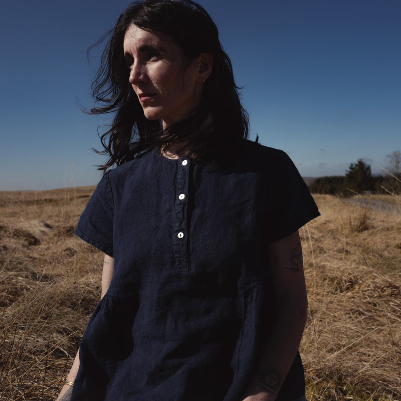 Juniper Women's Blouse - Linen - Midnight