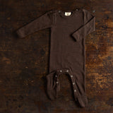 Kea Baby Pyjamas - Merino Wool & Silk - Cacao