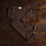 Kea Baby Pyjamas - Merino Wool & Silk - Cacao