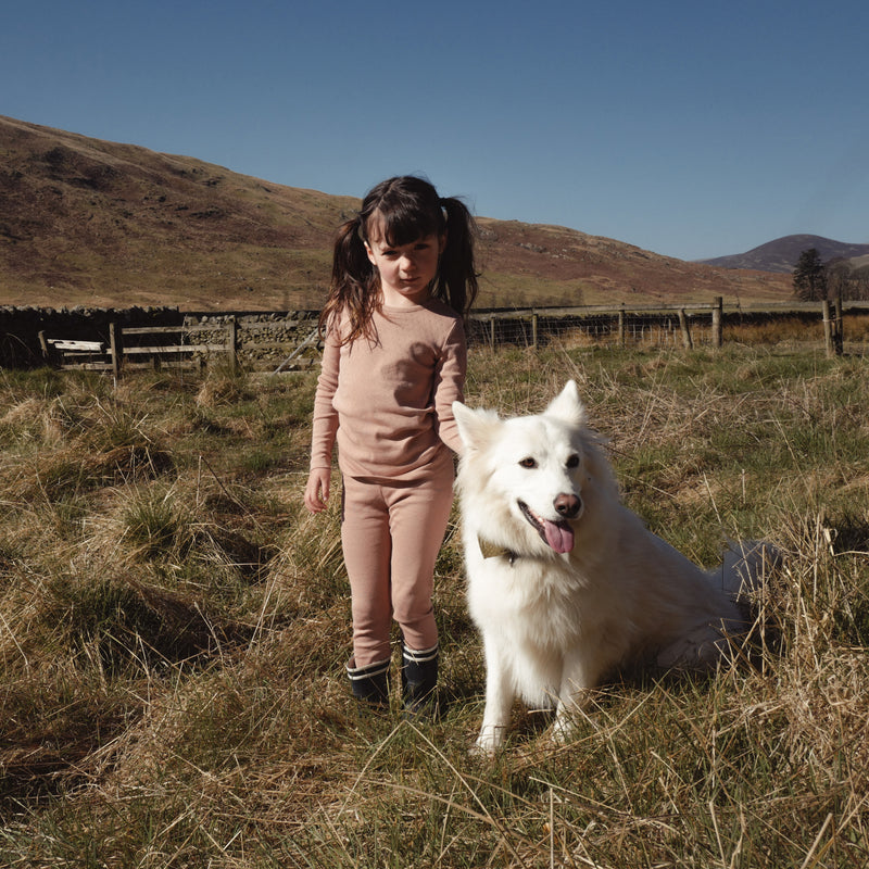 Finch Leggings - Cotton Pointelle - Peony