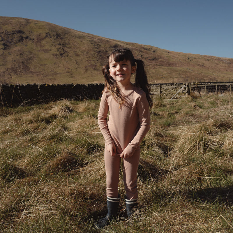 Finch Leggings - Cotton Pointelle - Peony