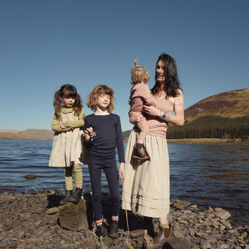 Lark Top - Cotton Pointelle - Midnight