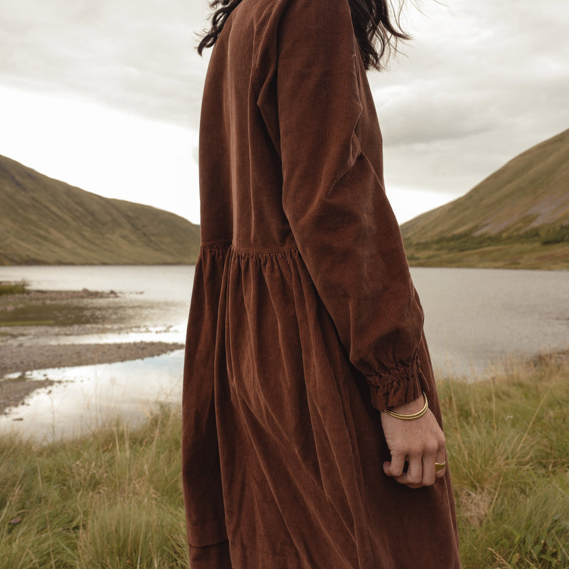 Women's Cotton Corduroy Shirt in brown