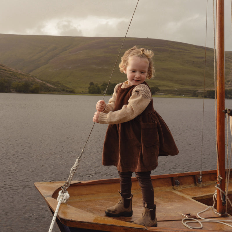 Aspen Dress - Cotton Corduroy - Squirrel