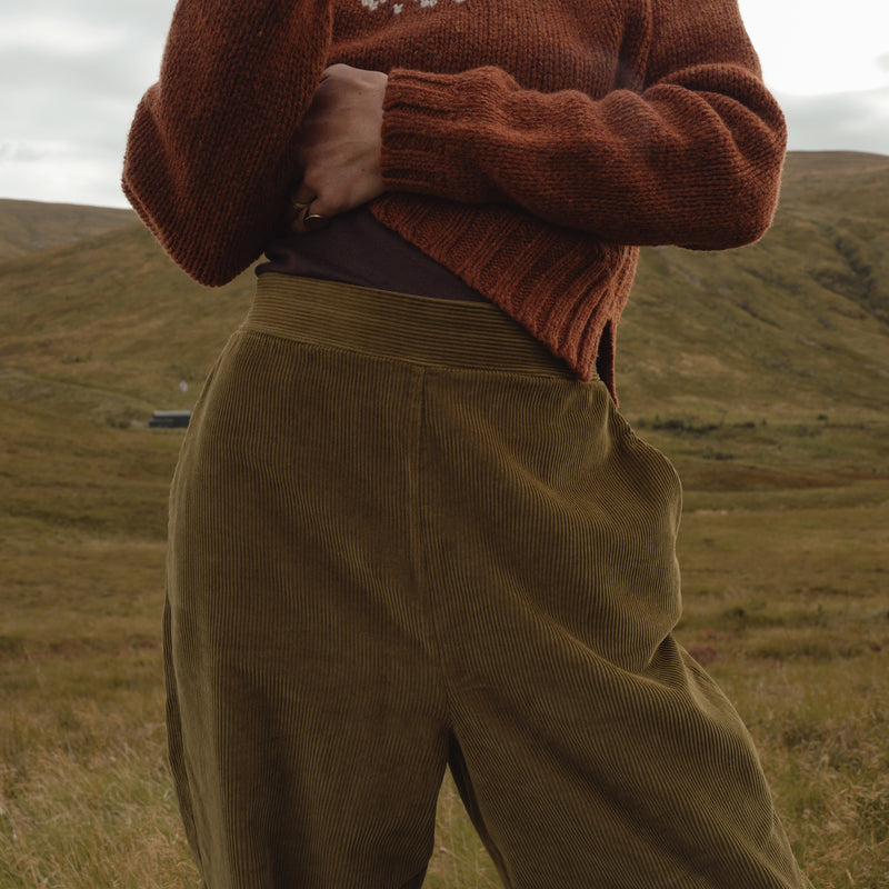 Blackthorn Women's Trousers - Cotton Corduroy - Seaweed