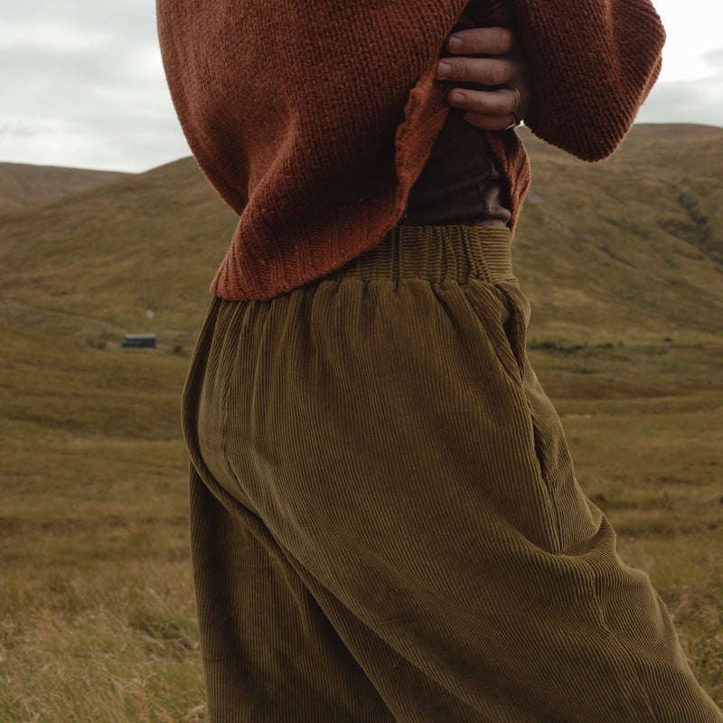 Blackthorn Women's Trousers - Cotton Corduroy - Seaweed