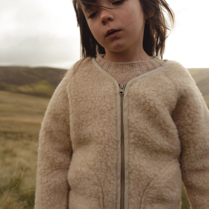 Oribi Jacket - Wool Teddy Fleece - Oatmeal