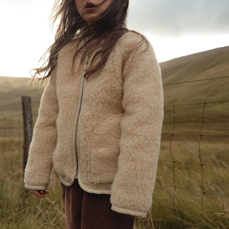 Oribi Jacket - Wool Teddy Fleece - Oatmeal