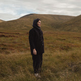 Sika Women's Coat - Wool Teddy Fleece - Coal