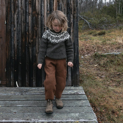 Norse Baby & Kids Sweater - Donegal Wool - Granite
