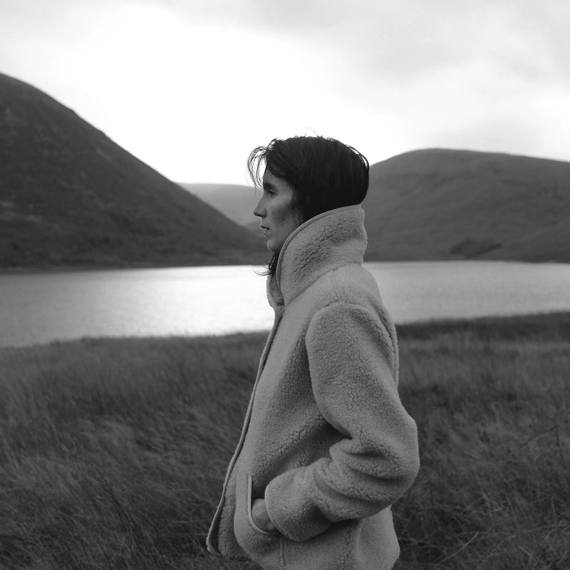 Oryx Women's Jacket - Wool Teddy Fleece - Walnut