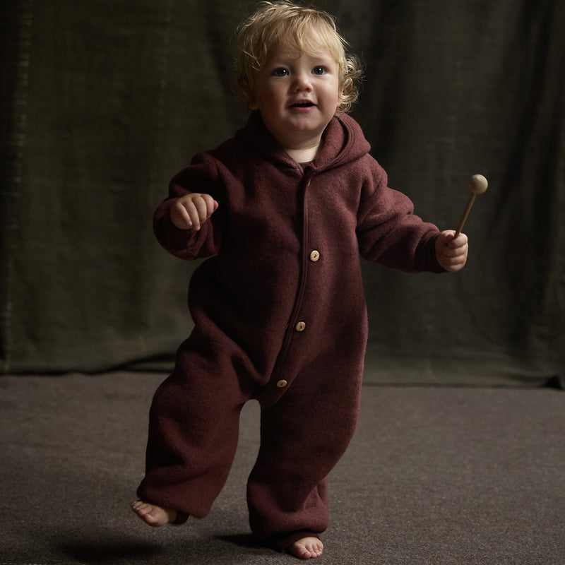 Pipit Baby Suit - Merino Wool Fleece - Fig