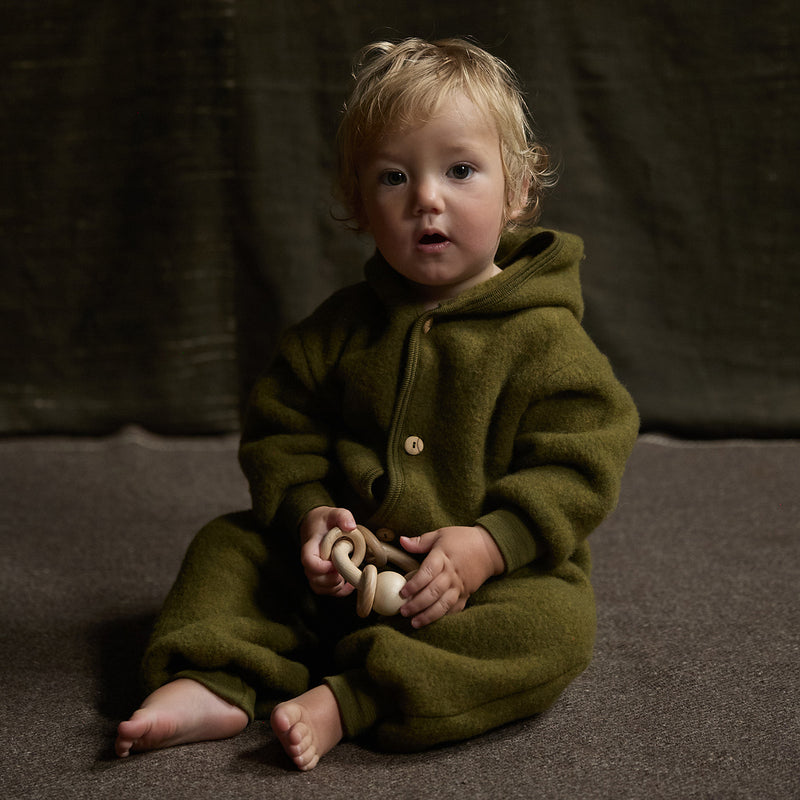 Pipit Baby Suit - Merino Wool Fleece - Seaweed