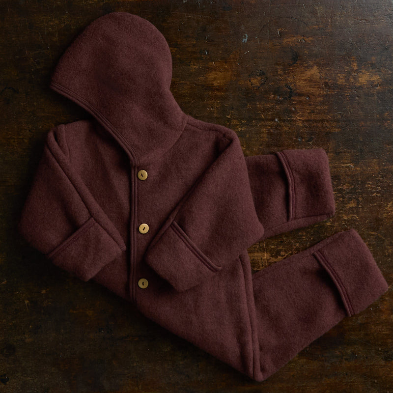 Pipit Baby Suit - Merino Wool Fleece - Fig
