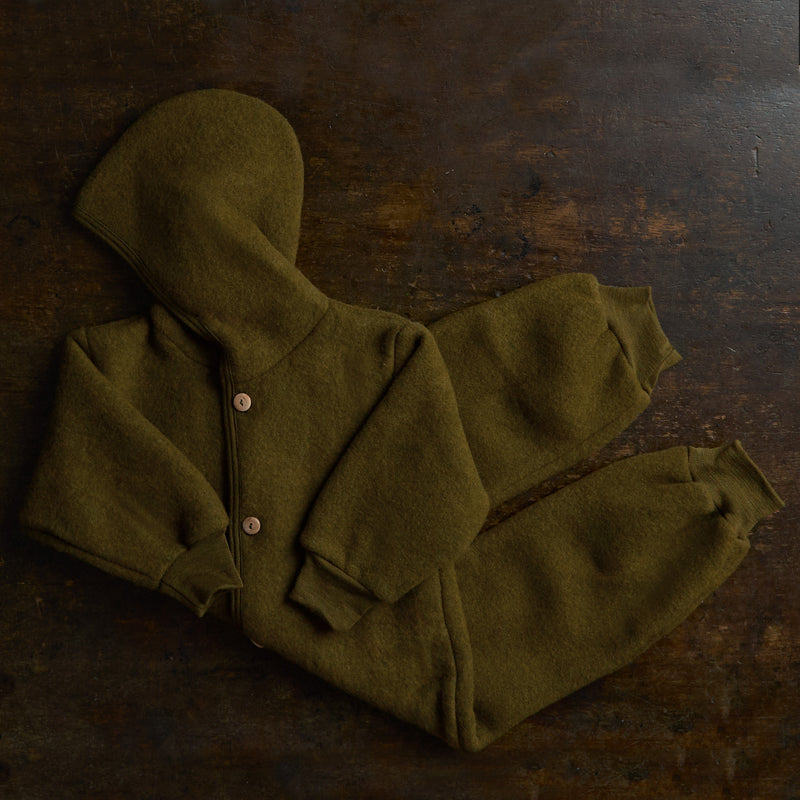 Pipit Baby Suit - Merino Wool Fleece - Seaweed