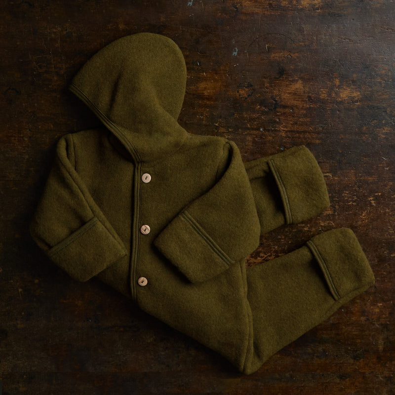 Pipit Baby Suit - Merino Wool Fleece - Seaweed