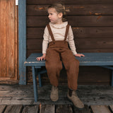 River Baby & Kids Dungarees - Boiled Merino Wool - Auburn