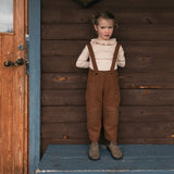 River Baby & Kids Dungarees - Boiled Merino Wool - Auburn
