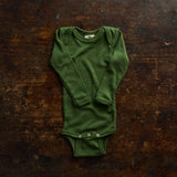 Robin Baby Body - Merino Wool & Silk - Forest