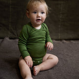 Robin Baby Body - Merino Wool & Silk - Forest