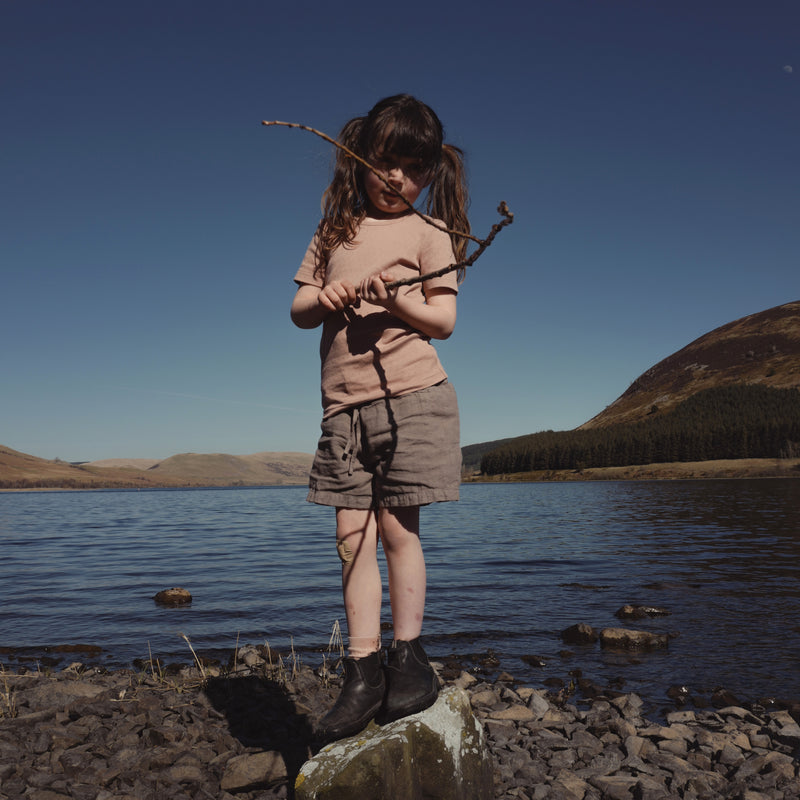 Smew Top - Cotton Pointelle - Peony