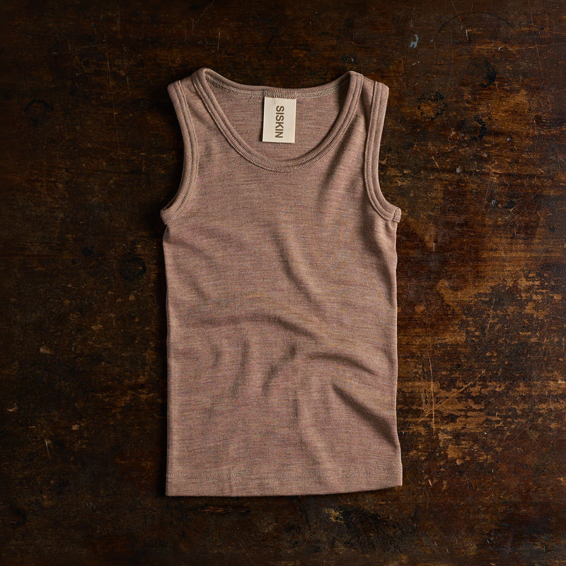 Swift Kids Top - Merino Wool & Silk - Warm Driftwood