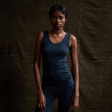 Swift Women’s Top - Merino Wool & Silk - Night Ocean