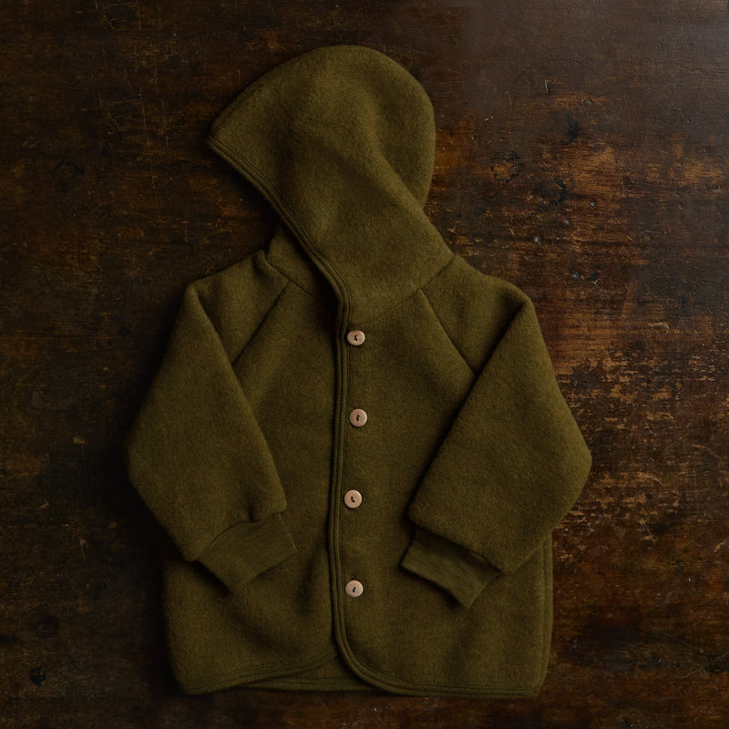 Tinker Baby & Kids Jacket - Merino Wool Fleece - Seaweed