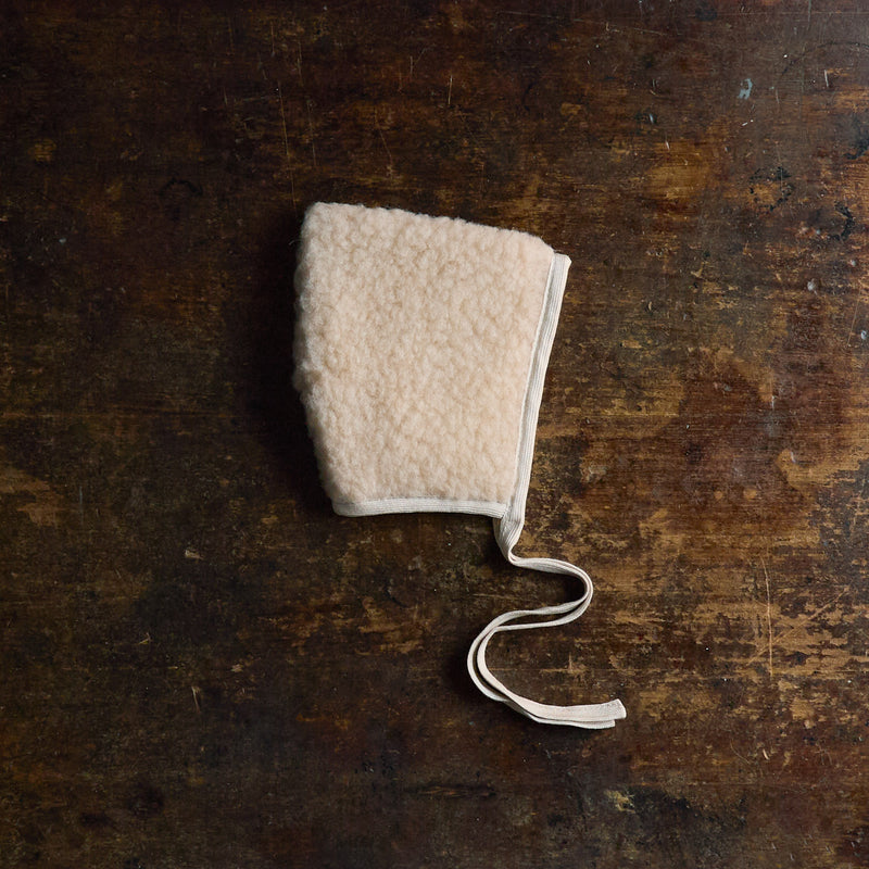 Topi Baby & Kids Bonnet - Wool Teddy Fleece - Oatmeal