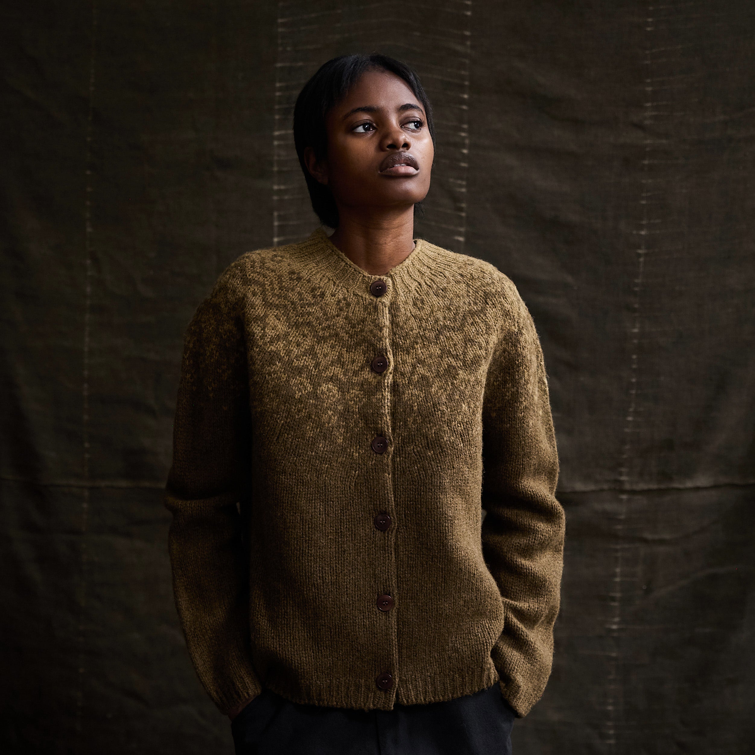 Women's Lambswool Cardigan in green - sizes Small to XL – MamaOwl
