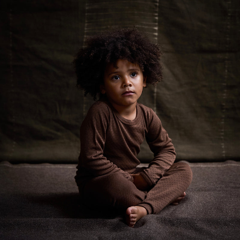 Lark Top - Wool/Silk Pointelle - Pecan