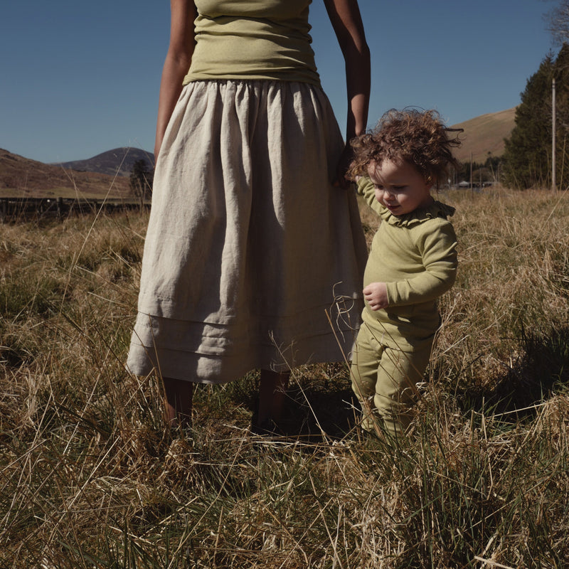 Wren Top - Cotton Pointelle - Celadon