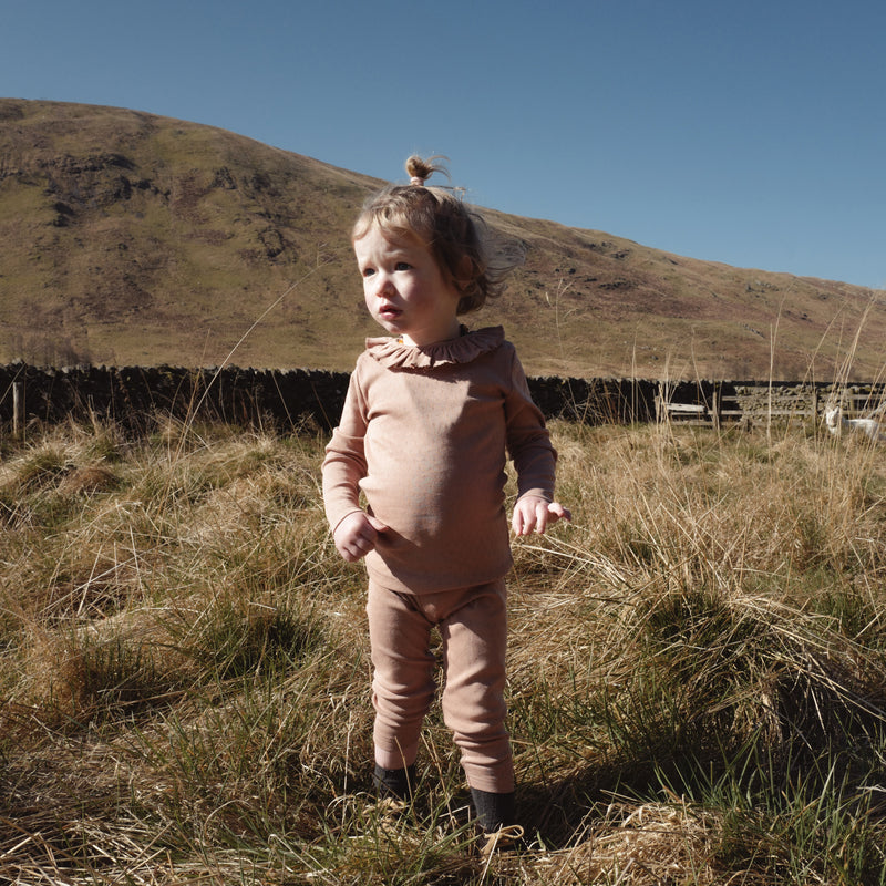 Wren Top - Cotton Pointelle - Peony