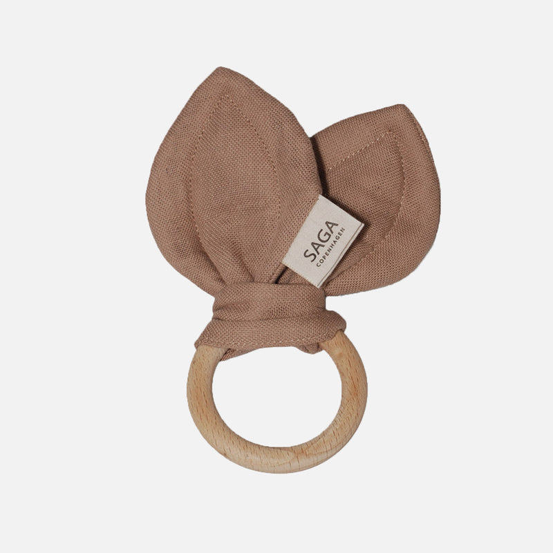 Cotton Groa Teething Ring - Latte