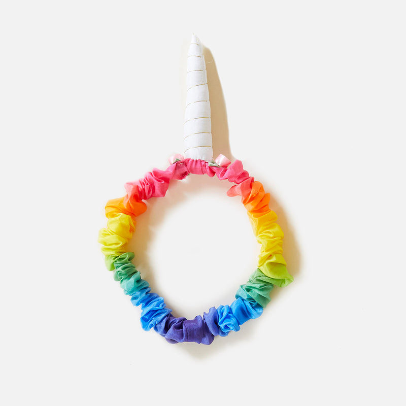 Silk Unicorn Headband - Rainbow