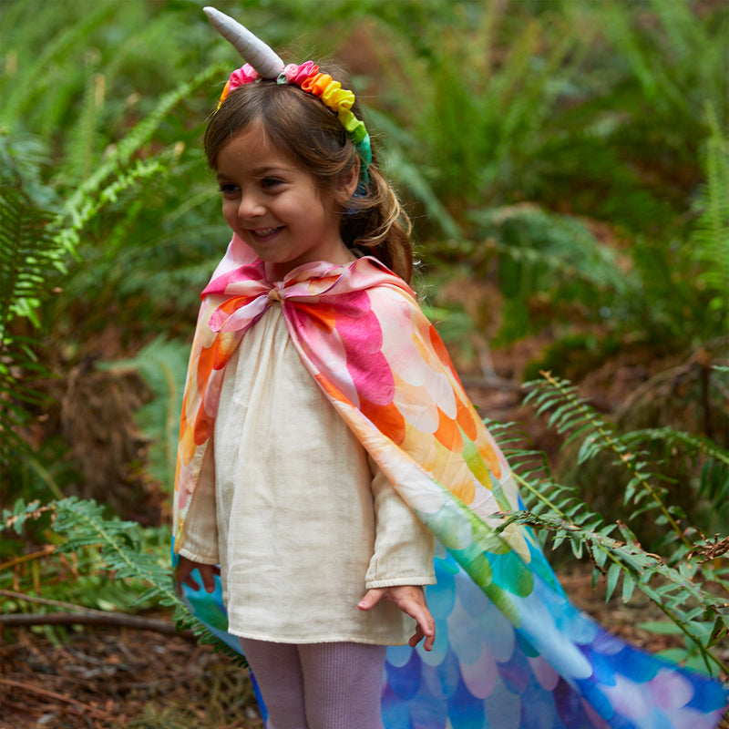 Silk Unicorn Headband - Rainbow