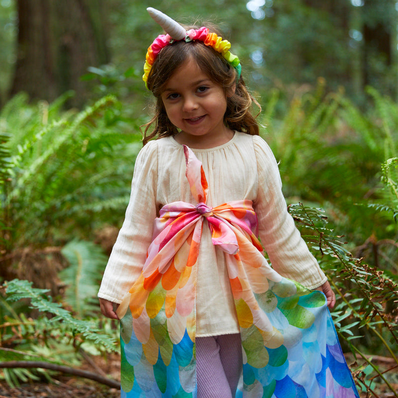 Silk Unicorn Headband - Rainbow