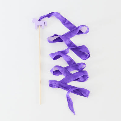 Silk Large Unicorn Streamer - Purple