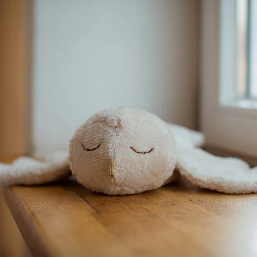 Cotton Small Owl in White – MamaOwl