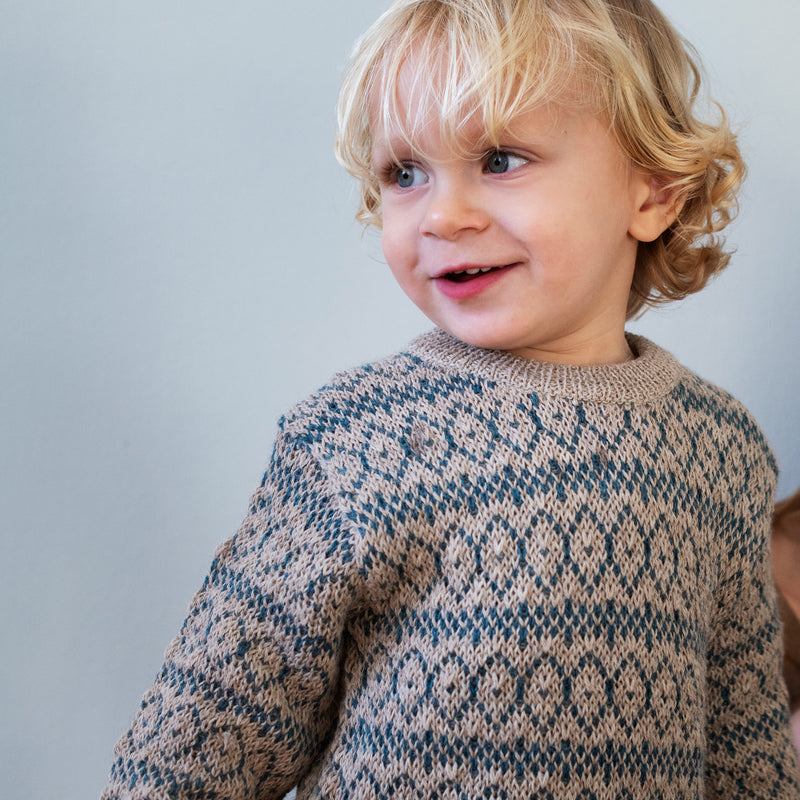 Alpaca Pattern Sweater - Dark Reef