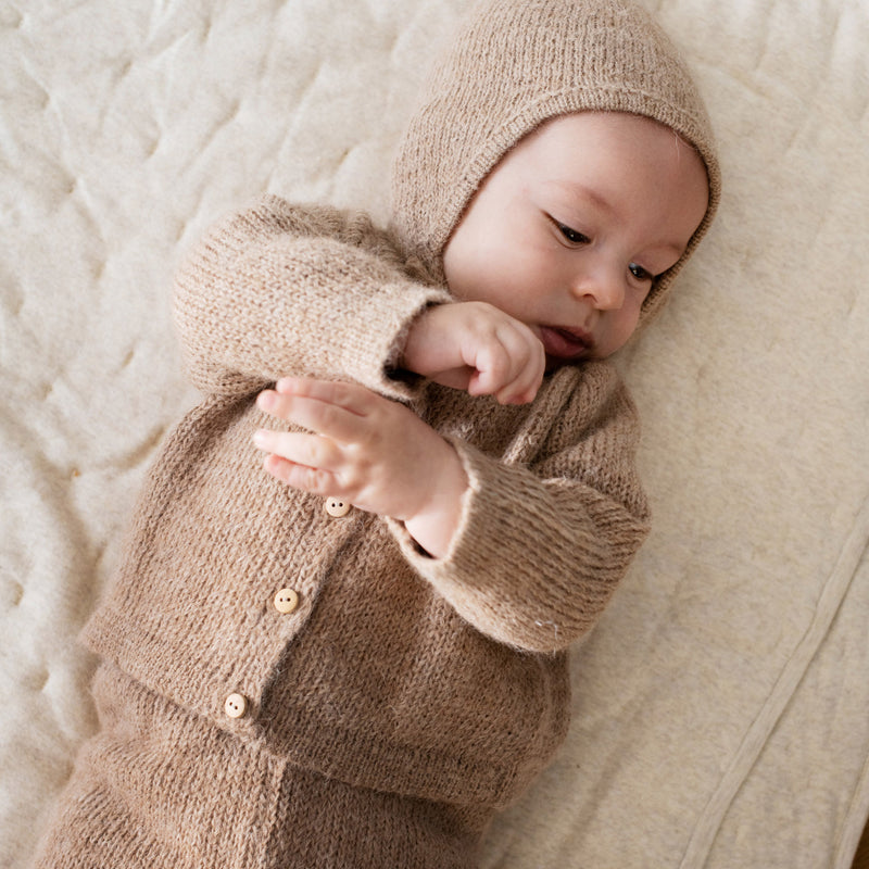 Baby Suri Alpaca Cardigan - Beige