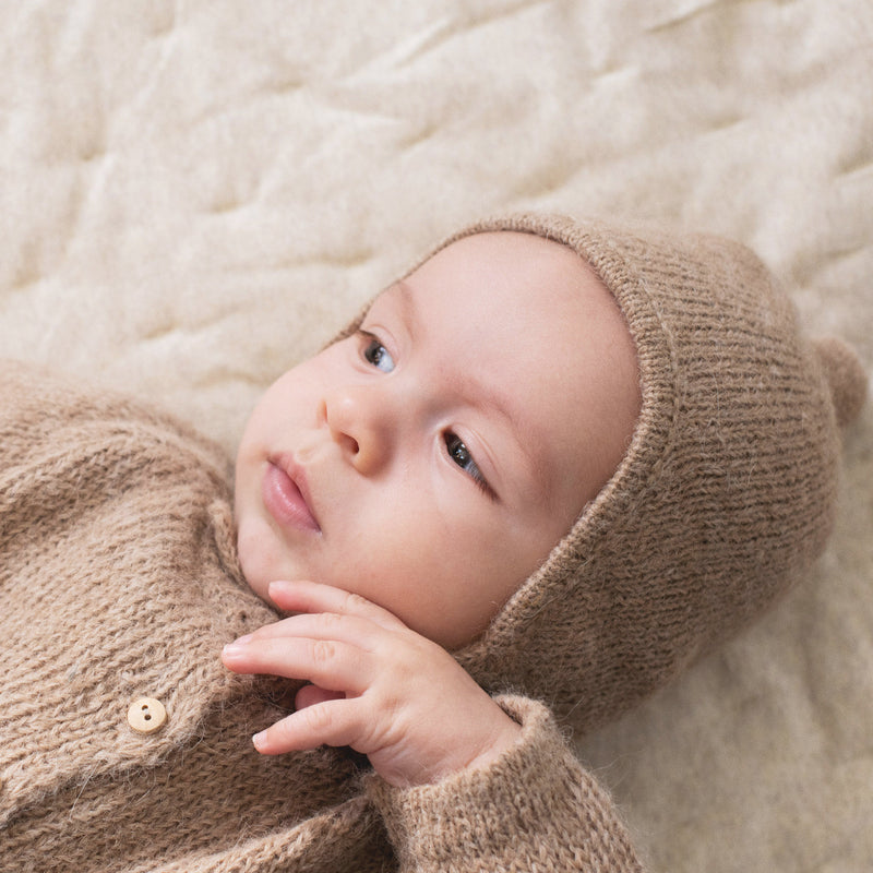 Baby Suri Alpaca Bonnet - Oatmilk